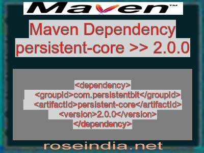 Maven dependency of persistent-core version 2.0.0