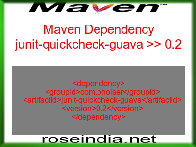 Maven dependency of junit-quickcheck-guava version 0.2