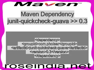 Maven dependency of junit-quickcheck-guava version 0.3