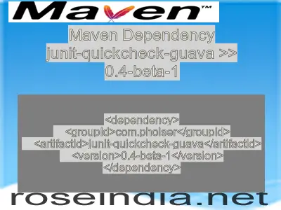 Maven dependency of junit-quickcheck-guava version 0.4-beta-1