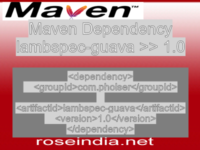 Maven dependency of lambspec-guava version 1.0