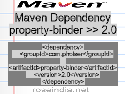 Maven dependency of property-binder version 2.0