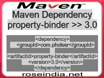 Maven dependency of property-binder version 3.0