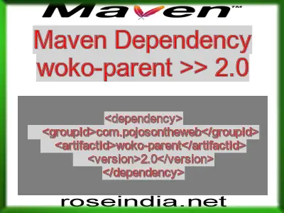 Maven dependency of woko-parent version 2.0