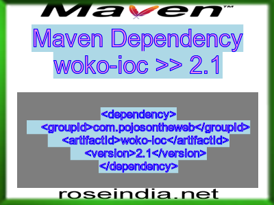 Maven dependency of woko-ioc version 2.1
