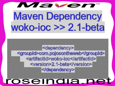 Maven dependency of woko-ioc version 2.1-beta