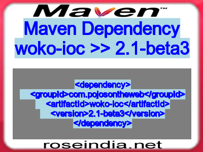 Maven dependency of woko-ioc version 2.1-beta3