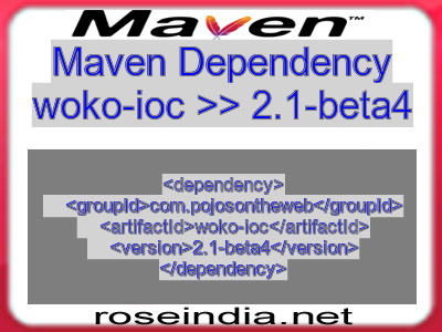 Maven dependency of woko-ioc version 2.1-beta4