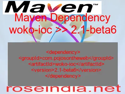 Maven dependency of woko-ioc version 2.1-beta6
