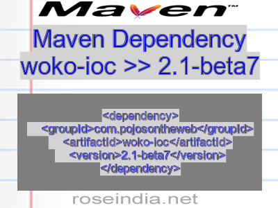 Maven dependency of woko-ioc version 2.1-beta7