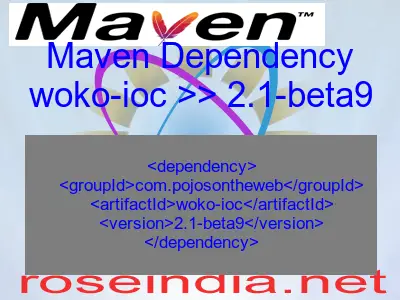 Maven dependency of woko-ioc version 2.1-beta9