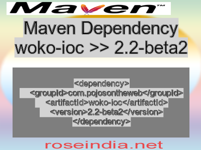 Maven dependency of woko-ioc version 2.2-beta2