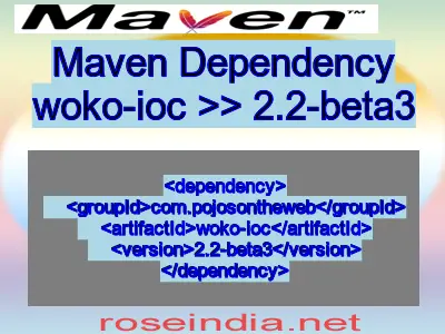 Maven dependency of woko-ioc version 2.2-beta3