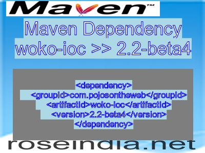 Maven dependency of woko-ioc version 2.2-beta4