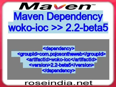 Maven dependency of woko-ioc version 2.2-beta5