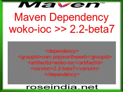 Maven dependency of woko-ioc version 2.2-beta7