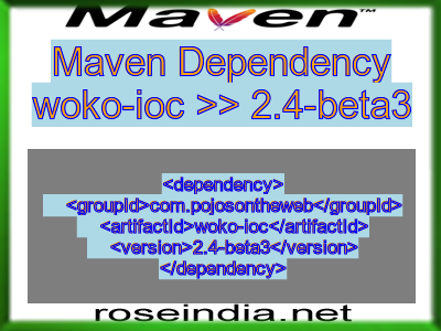Maven dependency of woko-ioc version 2.4-beta3