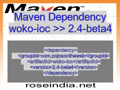 Maven dependency of woko-ioc version 2.4-beta4