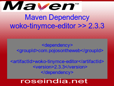 Maven dependency of woko-tinymce-editor version 2.3.3