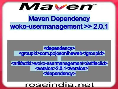 Maven dependency of woko-usermanagement version 2.0.1