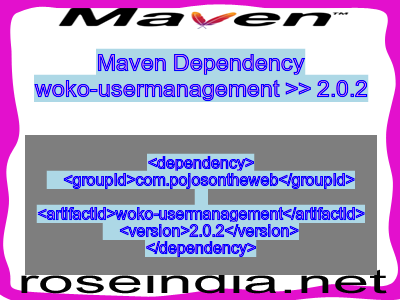 Maven dependency of woko-usermanagement version 2.0.2