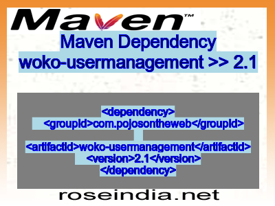 Maven dependency of woko-usermanagement version 2.1