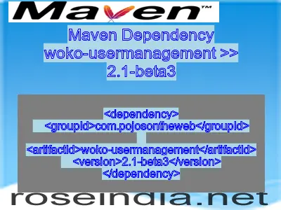 Maven dependency of woko-usermanagement version 2.1-beta3