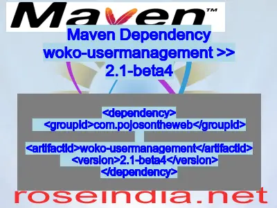 Maven dependency of woko-usermanagement version 2.1-beta4