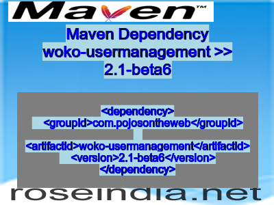 Maven dependency of woko-usermanagement version 2.1-beta6