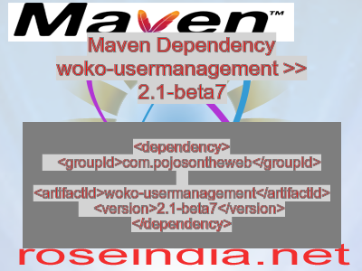 Maven dependency of woko-usermanagement version 2.1-beta7