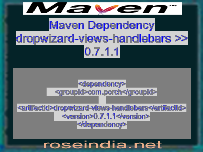 Maven dependency of dropwizard-views-handlebars version 0.7.1.1