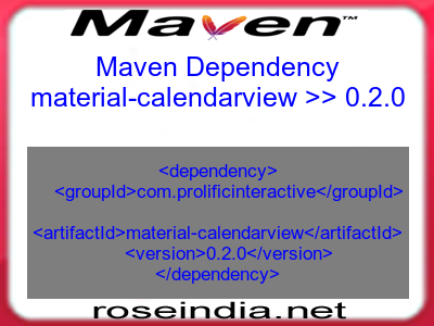 Maven dependency of material-calendarview version 0.2.0