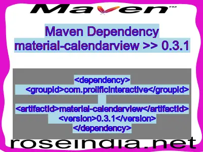 Maven dependency of material-calendarview version 0.3.1