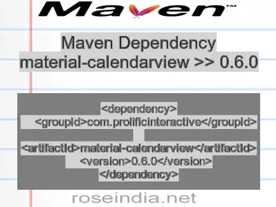 Maven dependency of material-calendarview version 0.6.0