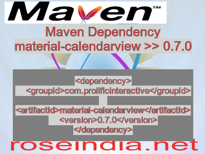 Maven dependency of material-calendarview version 0.7.0