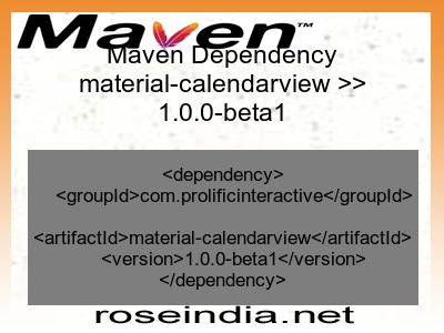 Maven dependency of material-calendarview version 1.0.0-beta1