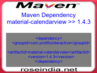 Maven dependency of material-calendarview version 1.4.3