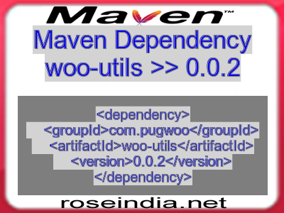 Maven dependency of woo-utils version 0.0.2