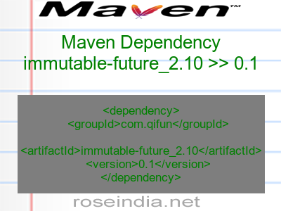 Maven dependency of immutable-future_2.10 version 0.1