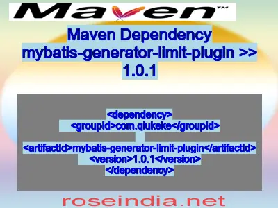 Maven dependency of mybatis-generator-limit-plugin version 1.0.1