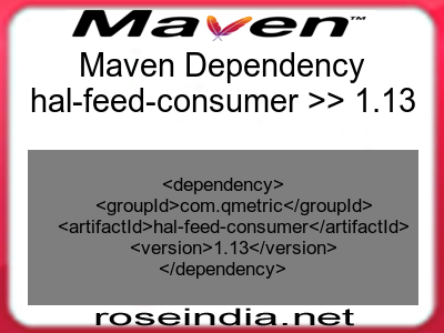 Maven dependency of hal-feed-consumer version 1.13