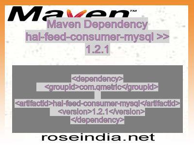 Maven dependency of hal-feed-consumer-mysql version 1.2.1