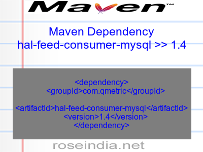 Maven dependency of hal-feed-consumer-mysql version 1.4