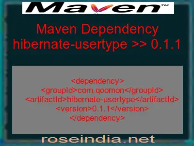 Maven dependency of hibernate-usertype version 0.1.1