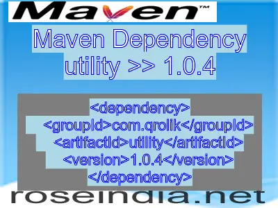 Maven dependency of utility version 1.0.4