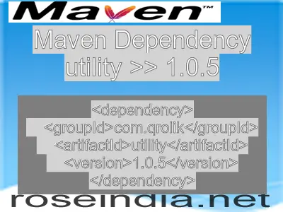Maven dependency of utility version 1.0.5