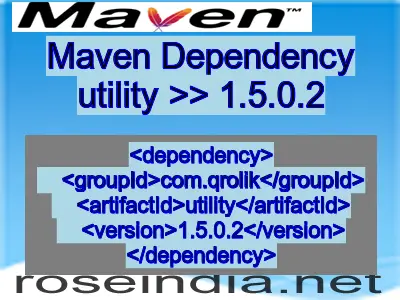 Maven dependency of utility version 1.5.0.2