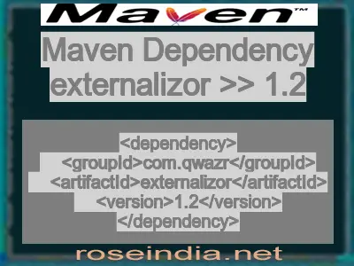 Maven dependency of externalizor version 1.2