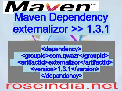 Maven dependency of externalizor version 1.3.1