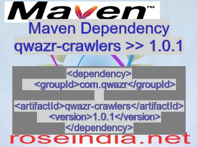 Maven dependency of qwazr-crawlers version 1.0.1